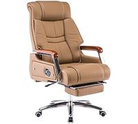 Fauteuil de Bureau exécutif Big & Tallchair inclinable à 155° Capacité de 250 kg/551,2 LB Beige pour Le Confort à la Maison et au Travail Design Ergonomique Pause déjeuner Relaxation