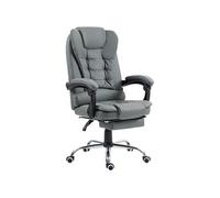 Fauteuil de bureau fauteuil manager grand confort réglable dossier inclinable repose-pied revêtement synthétique gris
