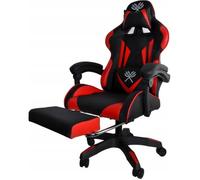 Fauteuil de bureau - GAMER - Inclinable avec repose-pieds - 2 oreillers confortables - Charge max 180 kg