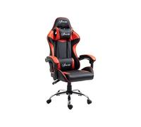 Vinsetto Chaise Gaming Fauteuil de Bureau Chaise Gamer avec Appui-tête Ergonomique Hauteur réglable Dossier inclinable jusqu'à 135° 63 x 67 x 122-130 cm Noir