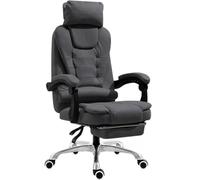 Fauteuil De Bureau Inclinable À Grand Angle De 90° À 155°, Fauteuil De Direction avec Accoudoirs Articulés, Tissu Technique Respirant(Dark Gray)