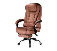 Fauteuil de Bureau inclinable avec Dossier Haut, Repose-Pieds et accoudoirs - Fauteuil de Jeu Ergonomique, pivotant en Cuir pour Ordinateur, avec Fonction pour Un Confort Optimal
