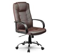 Fauteuil de bureau - JANSPORT - EG-221 - Cuir écologique - Marron - Réglable en hauteur