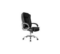 VS Venta-stock Chaise de Bureau Confort 2 Elevable et Fauteuil inclinable en Simili Cuir Noir