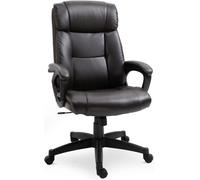 Fauteuil de bureau manager ergonomique grand confort simili cuir chocolat