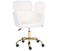 Fauteuil de Bureau Moderne Pivotant à Hauteur Réglable Bou lanc Alena