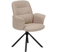 Fauteuil de bureau pivotant Atmosphera Créateur d'intérieur Sisco Polyester Beige 98cm Beige