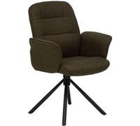 Fauteuil de bureau pivotant Atmosphera Créateur d'intérieur Sisco Polyester Kaki 98cm Vert