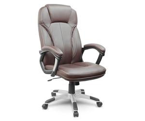 Fauteuil de bureau pivotant en cuir synthétique - Marron EAGO de la CE 222