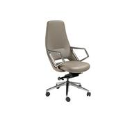 Fauteuil de bureau pivotant en similicuir gris 4217, 57 x 68 x 113 cm -