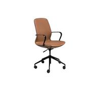 Fauteuil de bureau pivotant en similicuir marron 4219, 59 x 61 x 94 cm -