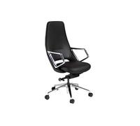 Fauteuil de bureau pivotant en similicuir noir 4218, 57 x 68 x 113 cm -