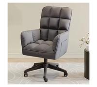 Fauteuil de Bureau pivotant Moderne en Tissu avec Dossier Haut et roulettes Gris 3