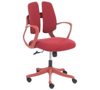Fauteuil de Bureau Pivotant Moderne en Tissu Dossier Inclinable Réglage en Haute