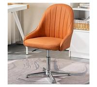 Fauteuil de Bureau pivotant scandinave sans accoudoirs et Dossier rembourré, Tissu Gris, capacité de 150 kg, inclinable, Design Ergonomique, mobilier d'intérieur Moderne, Coussin de Confort