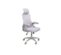 Fauteuil de bureau pivotant tissu gris 4153, 65 x 62 x 119 cm -