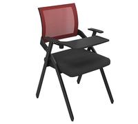 Fauteuil De Bureau Polyvalent pour Centre Commercial - Fauteuil De Réception Et Bureau avec Rangement Pratique pour Les Événements Commerciaux Les Conférences Presse, Pliable(Rood,B)