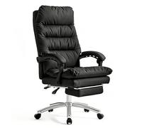 Fauteuil De Bureau pour Ordinateur À Domicile Chaise De Bureau Ergonomique pour Le Jeu Et Le Travail, Confortable, avec Fonction Inclinable Et Repose-Pieds(Noir)