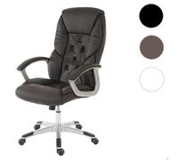 Fauteuil de bureau pro L42 XXL charge 150kg similicuir ~ marron