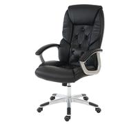 Fauteuil de bureau pro L42 XXL, charge 150kg, similicuir noir