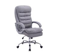 Fauteuil de Bureau Réglable en Hauteur XXL Vancouver Tissu I Chaise de Bureau ŕ Roulette Rembourrée Confortable avec Accoudoirs I Couleur:, Couleur:Gris