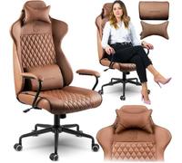 Fauteuil de bureau réglable - Sofotel - Werona - Marron - Accoudoirs confortables - Rembourrage respirant