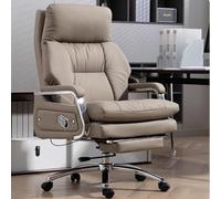Fauteuil de bureau robuste pivotant à 360°, dossier haut inclinable, repose-pieds, supporte jusqu'à 200 kg
