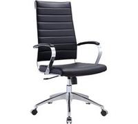Fauteuil de bureau Simili cuir Noir Waytex MAJORIS Accoudoirs et Pied aluminium Noir G
