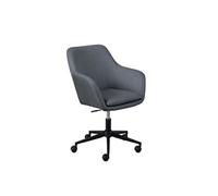 Fauteuil de Bureau sur Roulettes Tissu Gris - VALKA -