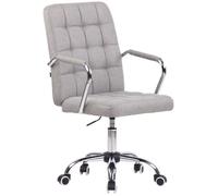 Fauteuil de bureau Terni - CLP - Gris - Réglable en hauteur - Pivotant - Similicuir ou tissu