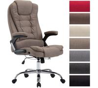 Fauteuil de Bureau Thor XXL en Tissu avec Accoudoirs - CLP - Taupe - Poids admis max. 150 kg 123 cm