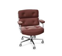 Fauteuil de Bureau Vitra Lobby ES 104 Pivotant, avec Accoudoirs et Mécanisme D'inclinaison, Coloris Brandy/ Chrome