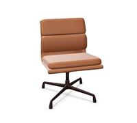 Fauteuil de Bureau Vitra Soft Pad EA 205, Coloris Cognac/Bordeaux Foncé