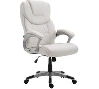 Fauteuil de bureau XL Texas V2 - CLP - Blanc - Similicuir - Hauteur réglable - Pivotant