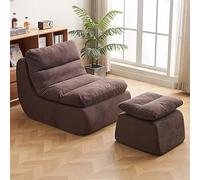 Fauteuil de cheminée, pouf compressé, canapé lit modulaire confortable pour salon, chambre à coucher ou bureau, sièges d'angle polyvalents avec pédale