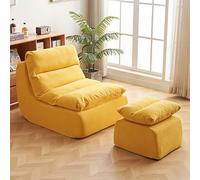 Fauteuil de cheminée, pouf compressé, canapé lit modulaire confortable pour salon, chambre à coucher ou bureau, sièges d'angle polyvalents avec pédale
