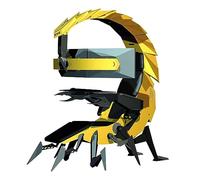 Fauteuil de cockpit ergonomique pour simulateur de course avec pivot réglable et lumières décoratives pour les sports électroniques, le bureau à domicile et le confort de jeu de science-fiction