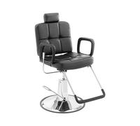 Fauteuil de coiffeur - Appui-tête et repose-pieds - 52 - 64 cm - 150 kg - Noir | physa