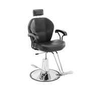 Fauteuil de coiffeur - appui-tête et repose-pieds en T - 52 - 64 cm - 150 kg - inclinable - noir | physa