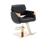 Fauteuil de coiffeur avec repose-pieds - 480 - 630 mm - 200 kg - Noir / Doré | physa