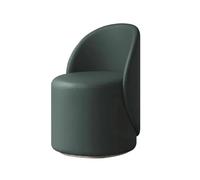 Fauteuil de coiffeuse rembourré avec dossier, convient pour la chambre à coucher, le petit appartement, le tabouret de maquillage, chaise décorative en polyuréthane vert foncé, adapté pour le dressing
