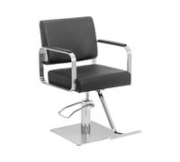 Fauteuil de coiffure avec repose-pieds - 50 - 66 cm - 200 kg - noir/argent | physa