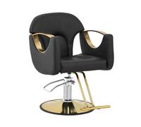 Fauteuil de coiffure avec repose-pieds - 53 - 64 cm - 180 kg - noir | physa