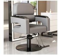 Fauteuil De Coiffure Professionnelle Hydraulique À 360 Degrés De Rotation, Chaise De Barbier De Salon Classique, Fauteuil De Coiffeur Réglable en Hauteur,Gris,I