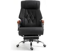 Fauteuil de Direction à Dossier Haut, Design Ergonomique Moderne, Fauteuil de Patron en Cuir Pleine Fleur, Confortable et élégant, idéal pour la Maison et Le Bureau.