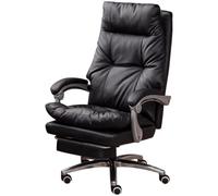 Fauteuil De Direction Inclinable Grand Angle 175° - Fauteuil D'ordinateur Ergonomique Et Confortable avec Repose-Pieds, Rembourrage Extra Épais, Supporte 150 Kg (330,7 LB)(Noir)
