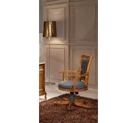 Fauteuil de direction moderne Meuble de bureau Fauteuil pivotant Piétement bois Design classique