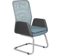 Fauteuil de direction moderne rembourré avec style Chaise de bureau textile bleue Nouvelle chaise