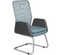Fauteuil de direction moderne rembourré avec style Chaise de bureau textile bleue Nouvelle chaise