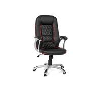 Fauteuil de direction RELAX AB100 simili cuir noir/rouge